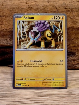 Pokemon Raikou 048/132 Cosmo Holo Mega Entwicklung Deutsch NM 