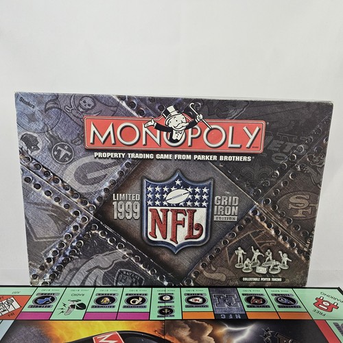 Monopoly NFL Limited 1999 Grid Iron Edition Board Game Hasbro Complete EUC READ⬇ - Picture 10 of 19