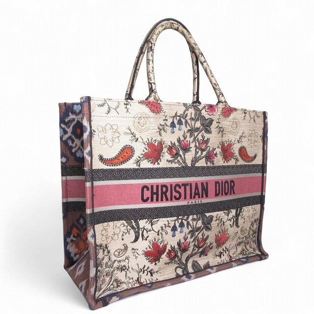 【Bag】Christian Dior BOOK TOTE Large Tote Bag Excellent Condition Botanical