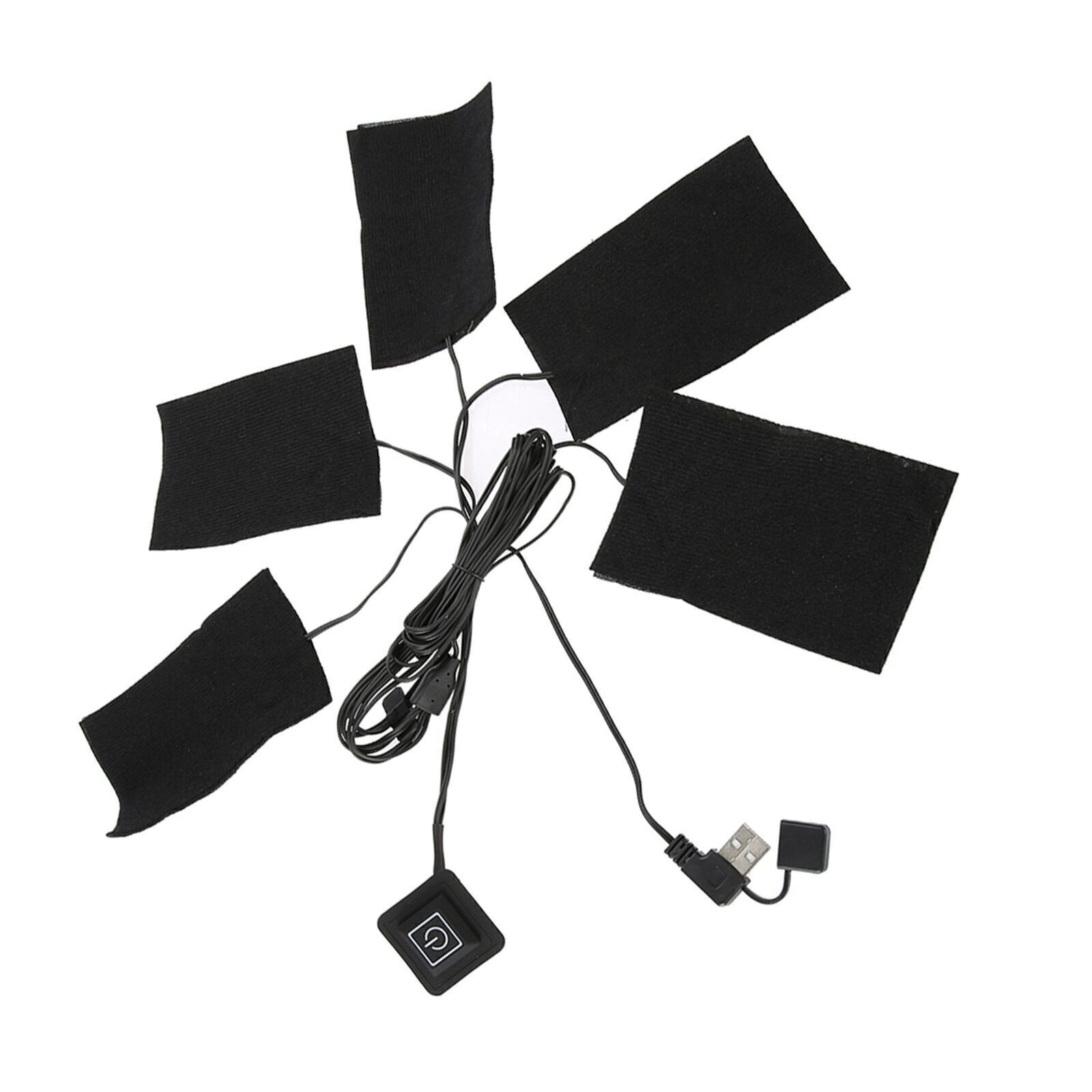 USB Electric Clothes Five Heater Pads Heating Element Adjustable Warmer