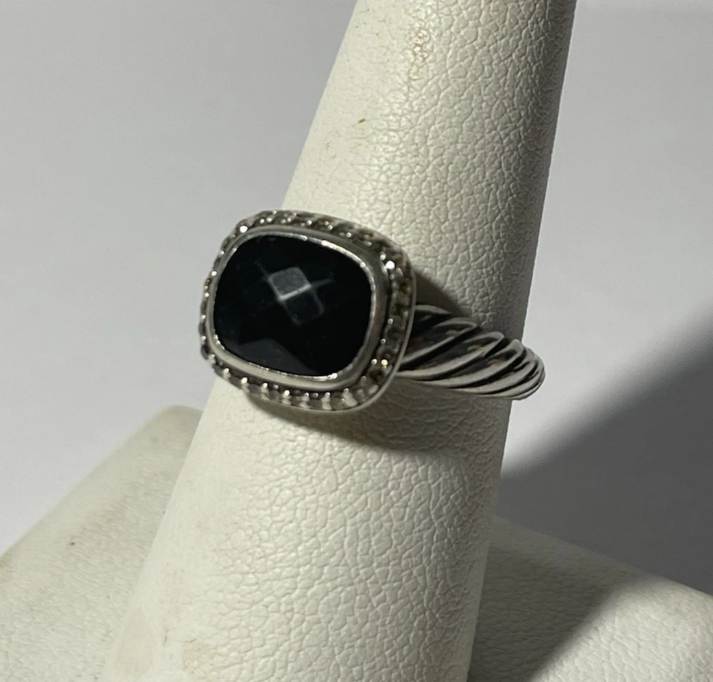 David Yurman Sterling Silver Gemstone Fine Rings Ring 8 Ring for
