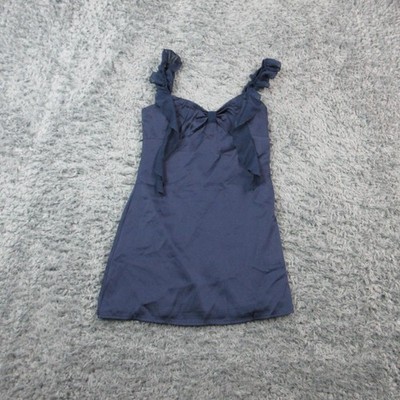 Beginning Boutique Dress Womens 4 Blue Joyce Satin Mini Slip Sweetheart NWT