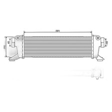 Ladeluftkühler luftgekühlt Aluminium 115 mm - 391 mm VALEO für u.a. MB A-KLASSE
