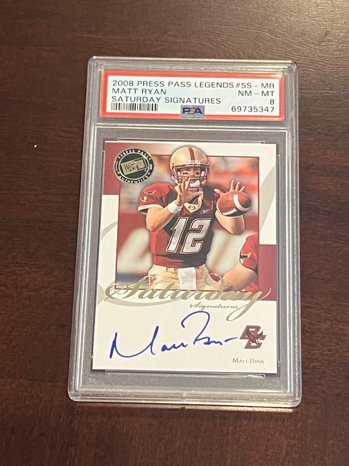 Matt Ryan Press Pass Legends Saturday Signatures #SSMR Base