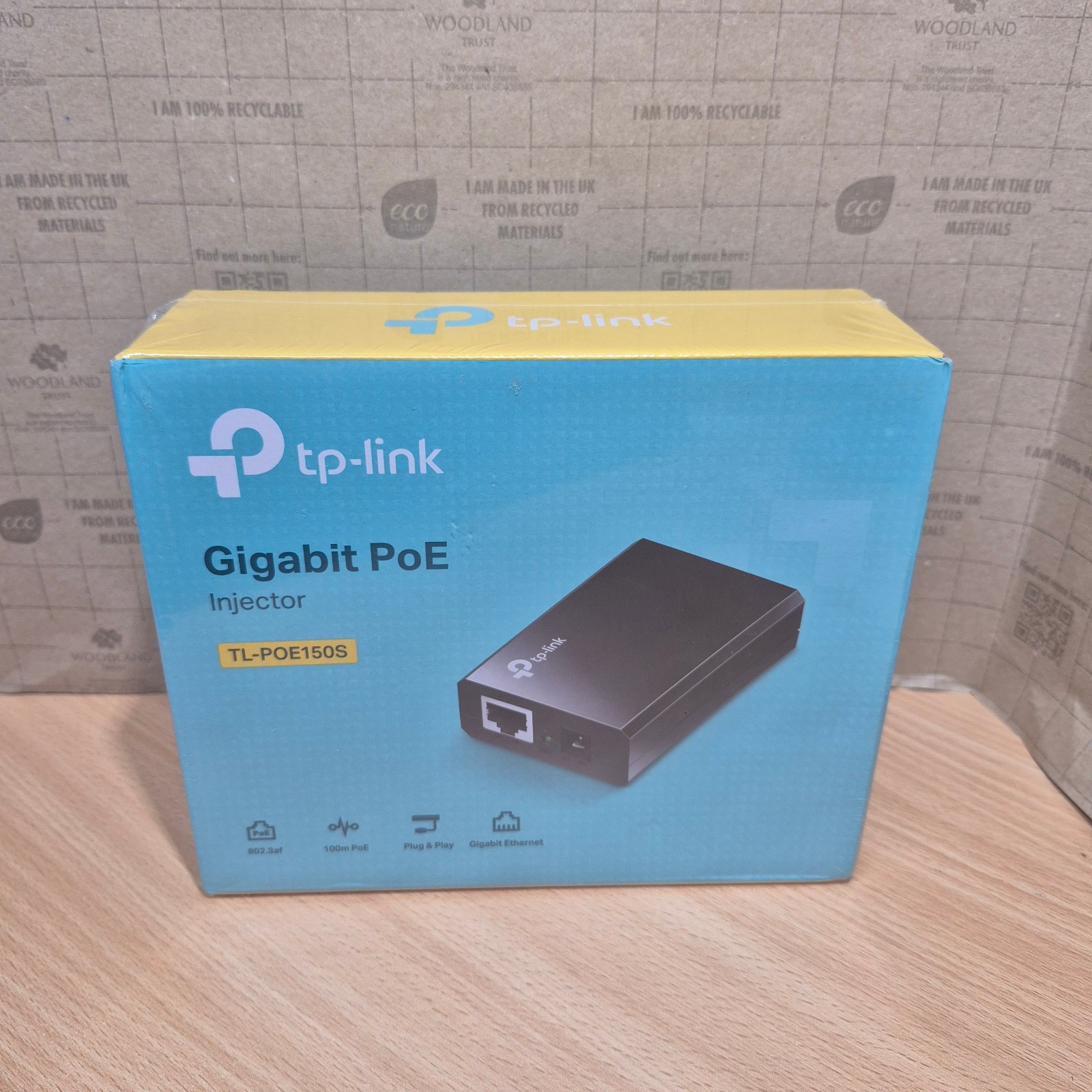 TP-LINK TL-POE150S Gigabit Poe Injector Adapter - Black