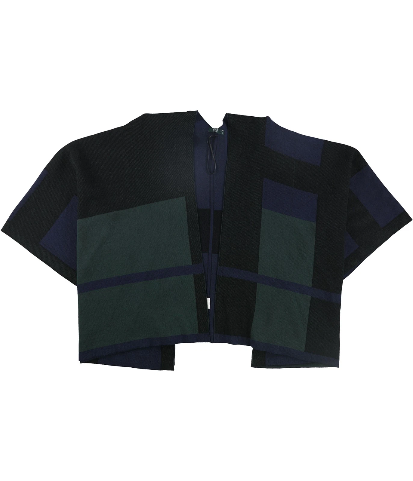 Ralph Lauren Womens Reversible Poncho Sweater, black, L/XL