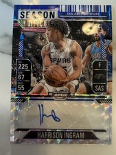 2024-25 Panini Mosaic Harrison Ingram Rookie Season Ticket Auto Blue /49