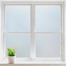 Window Privacy Film Frosted Glass Window Clings Static Cling UV Heat Blocking