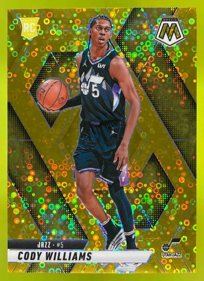 2024 Panini Mosaic Cody Williams Fast Break Gold /10 #207 RC Jazz