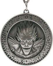 Image of OFFICIAL DEATH NOTE MEDAL 3D PREMIUM METAL KEYRING KEY CHAIN RING