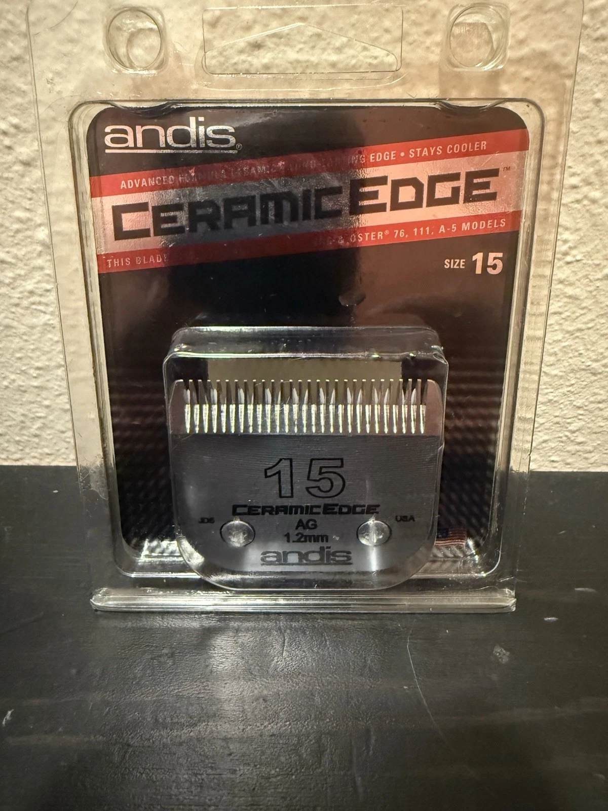 Andis Ceramic Edge Size 15 Clipper Blade 1.2mm Pet Grooming New Open Package