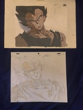 DRAGON BALL Z Vegeta anime Official Animation dual layer Cel + genga