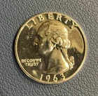 1963 PROOF Silver Quarter - 90% Silver