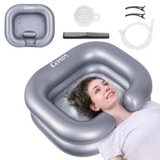 Inflatable Shampoo Basin - Portable Shampoo Bowl, Hair Washing Basin for Bedr...