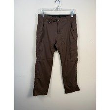 prAna Stretch Zion Cargo Pants Mens 30x30 Belted Brown Hiking Cargo Gorpcore