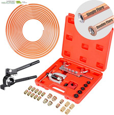 3/16" Brake Line Kit - 25 FT Copper Coated Brake Line With 16 Brake Line Fittin