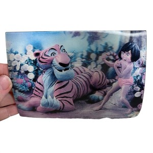 Disney Holograph Jungle Book Baloo Mowgli Postcard Vintage Authorized  Licensee