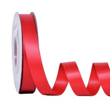 5/8 Inch x 25 Yards Red Double Faced Satin Ribbon, Gift Wrapping, Crafts