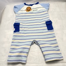 Vintage Baby Einstein Baby Outfit  0-3 M Blue Jumper With Lion