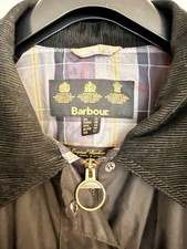 Barbour Flyweight Beadnell Wachsjacke Damen Gr. EU 48 Schwarz Tartan Original