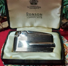 Ronson Adonis Gold Tone Gas Lighter Vintage . Good Vintage Working Condition