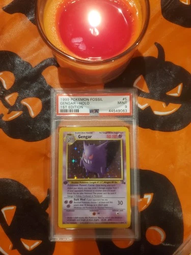 1999 Pokemon Gengar 1st Edition Holo From The Fossil Set PSA 9