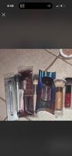 Lot of 7 Makeup Brush Set, Assorted Multicolor, Red Handle  4 Packaged