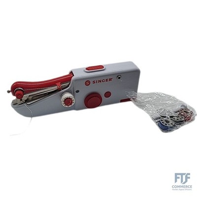 SINGER Stitch Sew Quick Mini Mechanical Sewing Machine AA Batterie Weiß