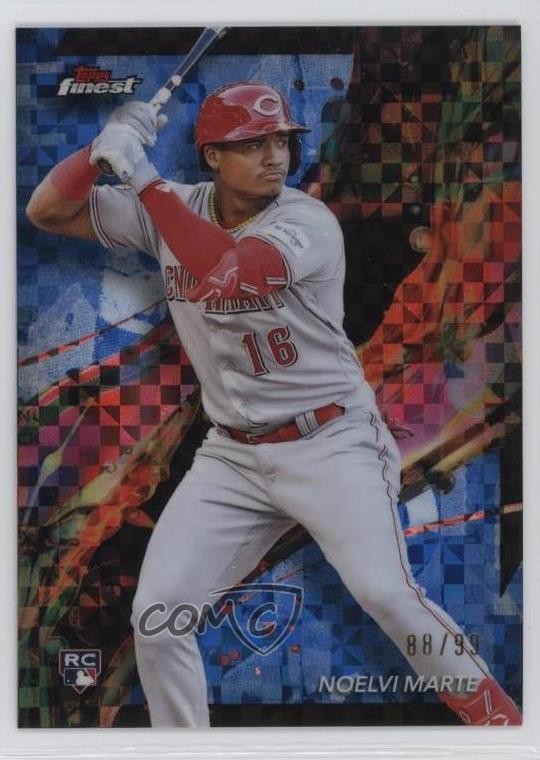 2024 Finest Common Blue Checkerboard Refractor 88/99 Noelvi Marte Rookie RC 7c5