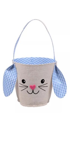 6 Easter Basket with Bunny Ears and Handle for Toddler Boys or Girls Blue & Pink - Picture 5 of 5