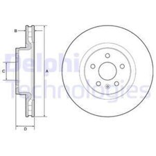 DELPHI 2x Bremsscheibe vorne Ø355 mm belüftet für Tesla Model S 5YJS 60D AWD 75