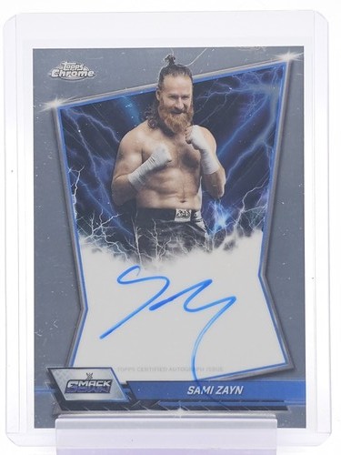 SAMI ZAYN 2026 TOPPS CHROME WWE BLUE BRAND AUTO BASE #BBA-SAM SMACKDOWN Q4920