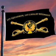 1st Squadron  1st Cavalry Regiment US Army Flag 3x5Feet with Brass Grommets