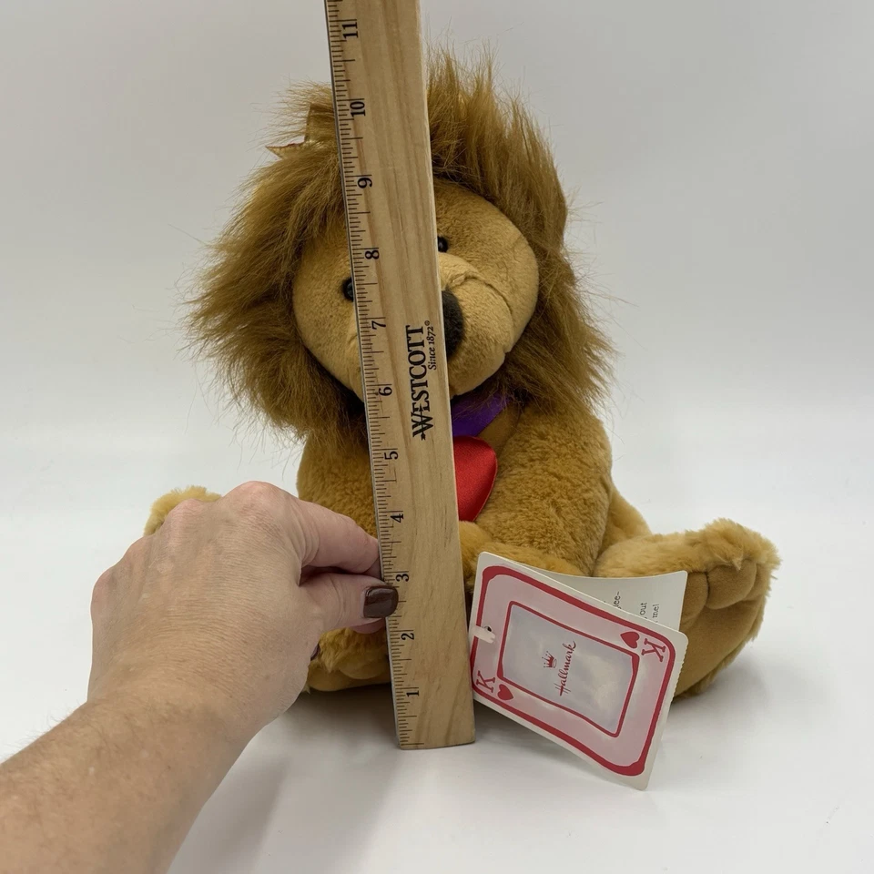 Hallmark León Peluche Kitt El Rey de Corazones Peluche Etiqueta Original Foto 4 de 4
