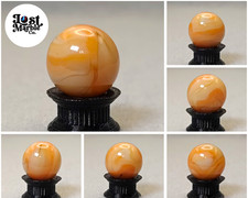15.5mm Peach Swirl Marble NM CAC