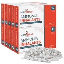 Ammonia Inhalants Smelling Salts for Fainting 100 Count Bulk Pack