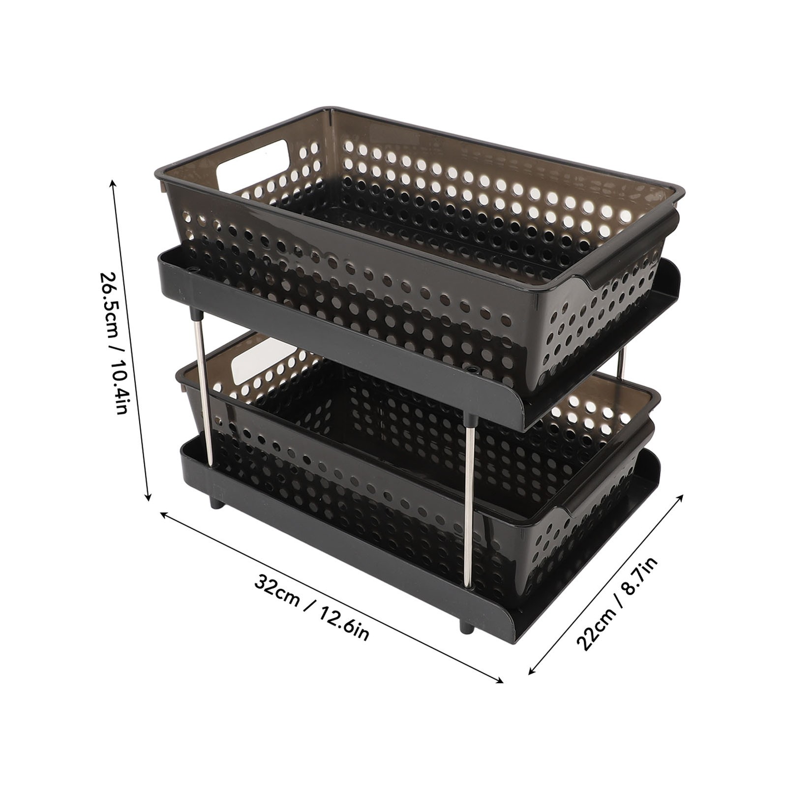 A 2 Tier Organizer Multi Purpose Storage Baskets Bathroom Storage Organizer