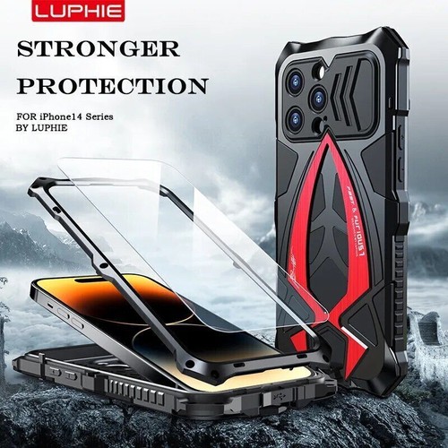 Standard Rückseite Militär Luphie Metall Full Armor Cover für iPhone 15 Pro Max Hülle - Bild 12 von 25