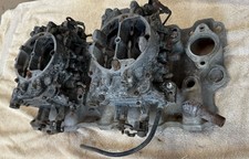 Vintage Weiand Wcv3p Dual Quad Intake Manifold Sbc 283 327 350 Dual 4 Barrel