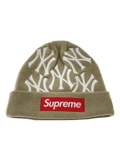 Casquette tricot Supreme New Era acrylique gratuit Khk motif total homme G2 AEu09