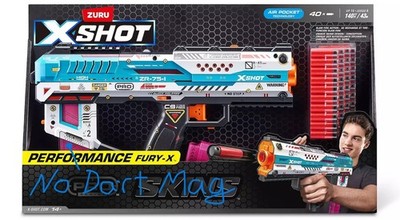 Unused Zuru XShot Skins Pro Series Fury-X 40 Darts - No Dart Magazine