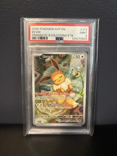 PSA 9 Eevee Prismatic Evolutions Illustration Rare 173 Pokemon Promo