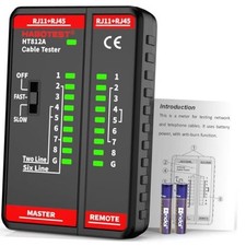 Network Ethernet Cable Tester for RJ11 RJ45 CAT5 CAT5E CAT6 CAT6A CAT7,