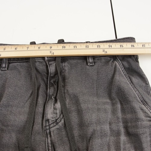 Pantalones de mezclilla Uniqlo relajados desteñidos negros holgados al tobillo unisex talla M - Imagen 5 de 9