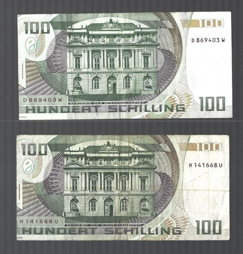 Austria💥7x20 .. 1x50 ... 5x100 ...Totale: 13 banconote/690 scellini 💥Lotto #5584 - Foto 4 di 8