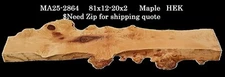 Maple Burl | Live Edge Slab | River Table | DIY | MA25-2864