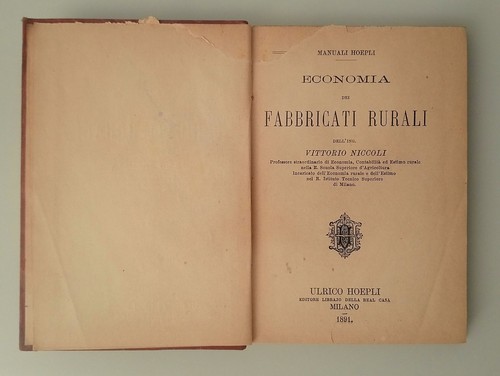 HOEPLI-MANUALE COSTRUZIONE ED ECONOMIA DEI FABBRICATI RURALI - 1891 - Foto 2 di 6