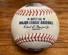Thairo Estrada Giants Game Used Baseball 5/21/2023 vs Marlins Barnes Hit + Davis