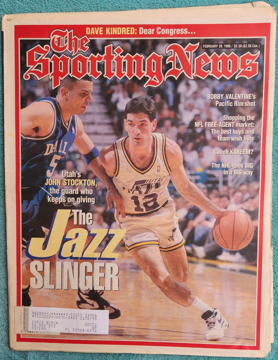 Utah's John Stockton The Jazz Slinger 1995 Sporting News Full
