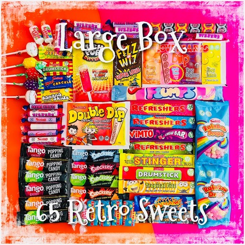 Birthday Retro Sweets Gift Box Hamper up to 125 Sweets Pick N Mix Personalised - Picture 5 of 17